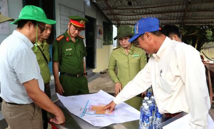 Đoàn kiểm tra việc bố trí lực lượng, phương tiện, các khu vực trọng điểm dễ cháy tại Trạm quản lý bảo vệ rừng số 2, Ban quản lý rừng An Giang Khu vực I.